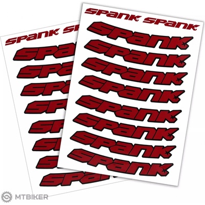 Spank Spank sada nálepiek na ráfiky, červená