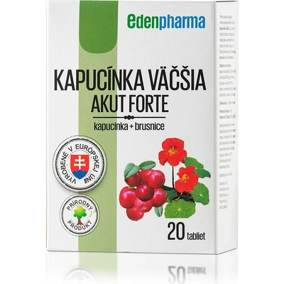 EdenPharma Kapucínka väčšia Akut Forte 20 tabliet