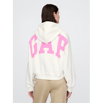 GAP LOGO CROPPED dámská mikina bílá
