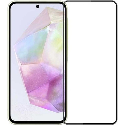Извит 3D удароустойчив стъклен протектор покриващ целия екран марка MOFI за Samsung Galaxy A36 5G/A56 5G - с черна рамка