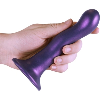 Ouch! Ultra Soft Silicone Curvy G-Spot Dildo 7"/17cm Purple