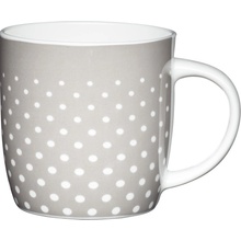 Kitchen Craft Porcelánový hrníček Grey Polka 425 ml