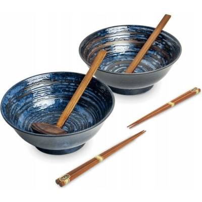 Emro Aziatica Sada misek Edo Japan s hůlkami a lžící Uzu 22 cm