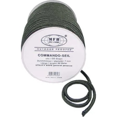 MFH Полипропиленово въже 60 метра 7 мм маслиненозелено (27505b)