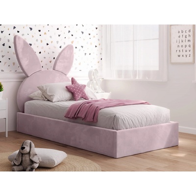 Ami Nábytek Kids Line 2 Rabbit s roštem růžový Velvet