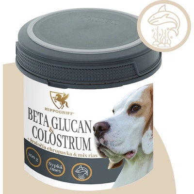 Hippogriff zmes pre psy Beta Glucan Colostrum Žraločia chrupavka & mix rias 200 g