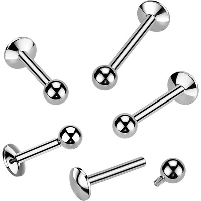 Šperky4U piercing do brady labreta titan TIT1530-12103