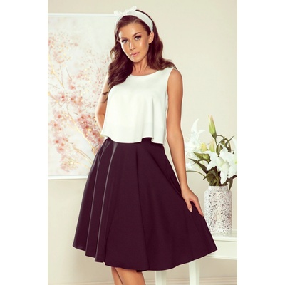 NUMOCO áčková midi sukňa 266-2 čierna