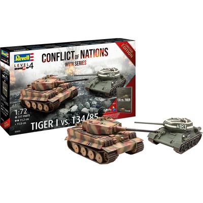 Revell Conflict of Nations WWII Series Model Set Tiger I & T-34/85 1:72
