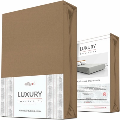 Darymex elastické jersey prostěradlo hnědé 200X220x30