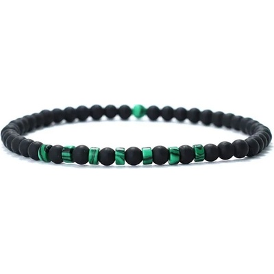 Daniel Dawson Korálkový náramek Sabino Onyx a Malachyt NR2111 Zelená