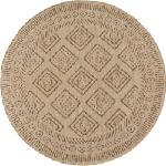 Ayyildiz Бежов кръгъл килим за открито и закрито ø 160 cm Mira 1452 - Ayyildiz Carpets (MIRA1601601452BEIGE)