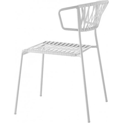 Scab ARMCHAIR LISA CLUB - zahradní židle s područkami bílá PVC výplet SCAB P10 - bílá