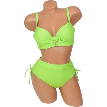Image 1 of Дамски бански от 3 части в ярко зелено с бижу