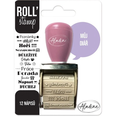 Aladine Otočné razítko s nápisy ROLL´ Stamp Můj diář