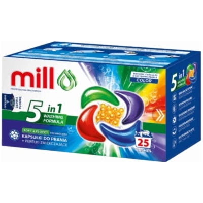 Mill Pro Color 5v1 prací kapsle 25 PD + změkčující perličky