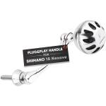 GOMEXUS Единична дръжка с ноб GOMEXUS Spinning Power Handle with Power Knob Silver & Black 57mm x 35mm за макари Shimano Риболовна макара