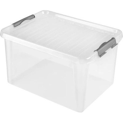 BOX ÚLOŽNÝ S VÍKEM 31L, PLAST, 48X35X25CM Heidrun – Zboží Dáma