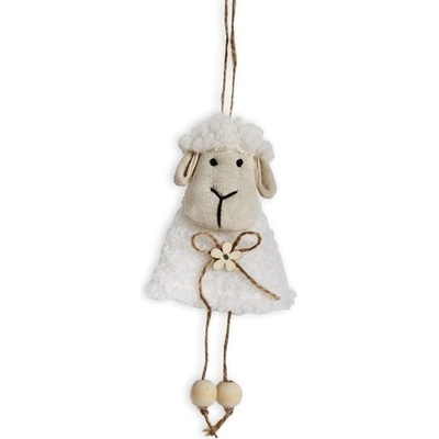 Beránek závěs textil 19cm