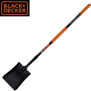 Black & Decker Квадратна лопата с дръжка от фибростъкло Black + Decker (B+D 8711252234441)