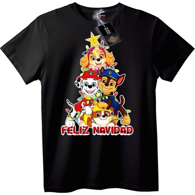 NOONEBRAND Коледна тениска Paw Patrol - L, White