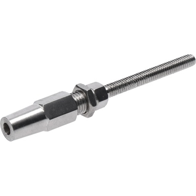 Úchyt pro lanko ø 3 mm, závit M6, broušená AISI 304