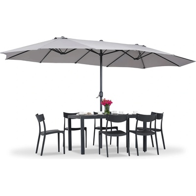 Garden Point Merida двоен градински чадър 2.7 x 4, 5 m сив Garden Point (GAP1003)