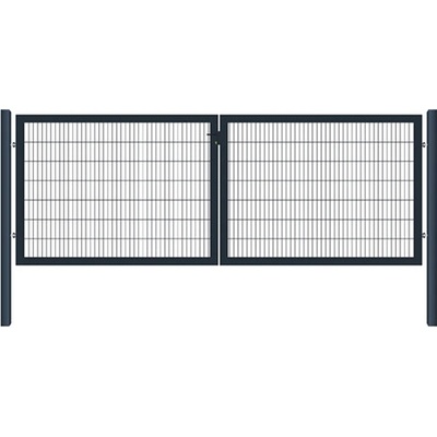 EKOfence Brána 2kr. OPTIM ZnPVC 3600x1250mm, antracit 14192