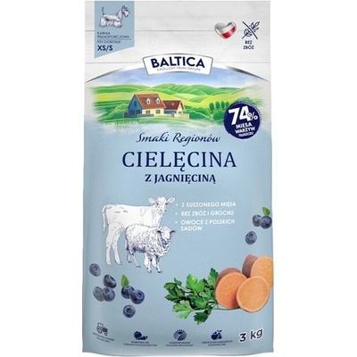 Baltica Adult Teľacie s jahňacinou XS/S 3 kg