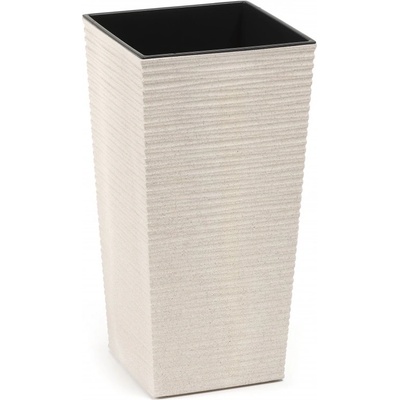 LAMELA květináč FINEZIA ECO WOOD DLUTO 40 x 40 x 75 cm bílý