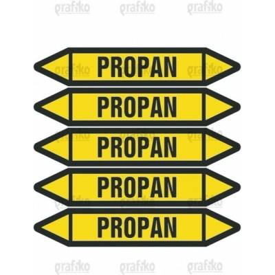 Grafiko | Propan - Materiál fólie s ochrannou laminací, Rozměr aršík 5ks šipka 250x52mm