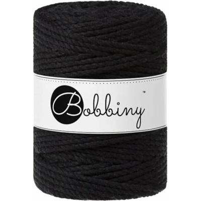 Bobbiny 3PLY Macramé Rope 5 mm 100 m Black юта (TX-E020)