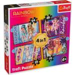 Trefl Пъзел Trefl 4 в 1 - Куклите от Рейнбоу Хай (34614) - baby