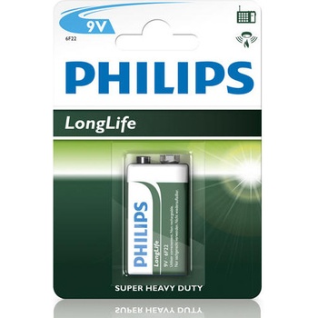 Philips Longlife батерия 9V (E), 1-blister (6F22L1B/10)