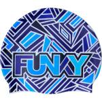 Funky Trunks Шапка за плуване Funky trunks Silicone Swimming Cap Swim cap - Blue Bits - размер One Size (581-0274-0311)