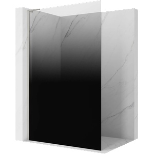 Mexen Kioto L стенна преграда за душ Walk-in 70 x 200 cm, градирна черна 8 mm, четкан (800-070-103-97-76)