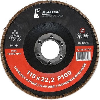 Molatool Lamelový brusný kotouč 115 mm P100 C115-P100