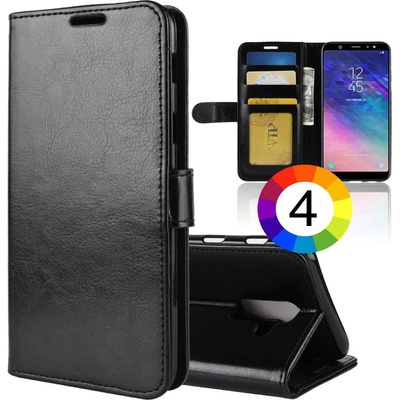 Samsung Galaxy A6 + (2018) Magnetic Wallet Кожен Калъф и Протектор