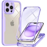 Techsuit Калъф за iPhone 15 Pro Max + Протектор - ColorVerse 360 Series - лилав