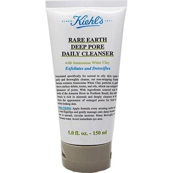 Kiehl's Rare Earth Deep Pore Daily Cleanser средство за ежедневно дълбоко почистване на порите на лицето, което детоксикира и ексфолира кожата унисекс 150 мл