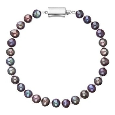 Pavona perlový náramek z říčních perel se zapínáním z bílého 14 karátového zlata 823001.3/9267B dk.peacock