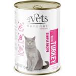 4Vets NATURAL 4Vets Cat Natural Simple Recipe with Turkey 400 г