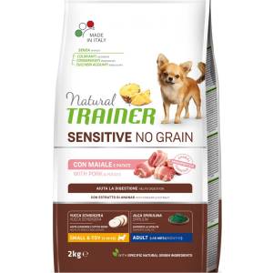 Natural Trainer Natural Sensitive NO GRAIN Мини Възрастен Свинско 2 кг
