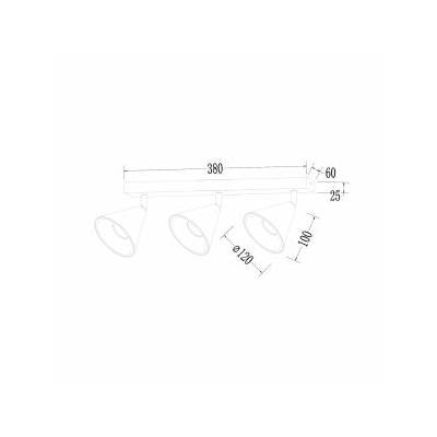 Cone Spot Gold Frame 3xGU10