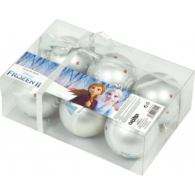 Arditex Vánoční ozdoby FROZEN 6 kusů stříbrné