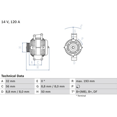 Alternátor BOSCH 0 986 047 660