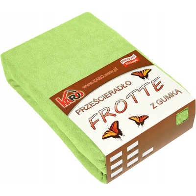 Karo Froté prostěradlo s gumou limetkové 058 90x200