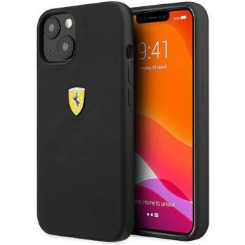 Ferrari Кейс Ferrari FESSIHCP13MBK за iPhone 13 6.1"", черен/черен, твърд, силиконов (KXG0036529)