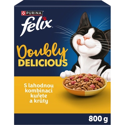 Felix Doubly Delicious kuřecí a krůta 0,8 kg