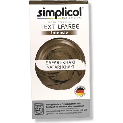 SIMPLICOL течна интензивна текстилна боя за дрехи, Safari-Khaki, 400гр